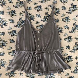 Urban Outfitters Light Gray Button Down Tank
